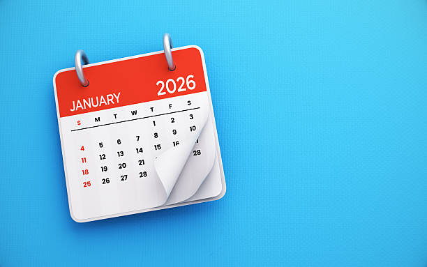 istock January 2026 Calendar On Blue Background 2238163817