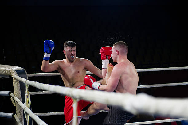 istock Fierce boxing match showcases athletes' power and skill. 2238170766