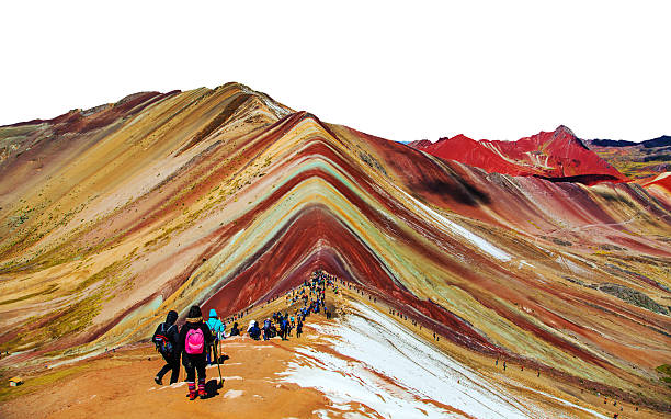 istock Rainbow mountains in Preru isolated on white 2238171067