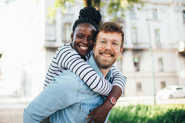 istock Happy couple exploring the city together 2238180187