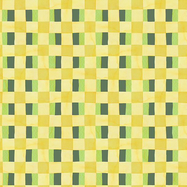 istock Green and yellow checkered gingham seamless pattern. Hand drawn watercolor textured brush stroke. Great for plaid kitchen textile and countryside wallpaper. Perfect for kids decor and bed linen. 2238187802