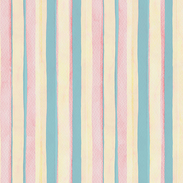istock Vertical stripe seamless pattern in pastel pink blue and yellow. Hand drawn watercolor design with textured brush stroke. Great for wallpaper and kitchen fabric. Perfect for bed linen and baby decor. 2238187807