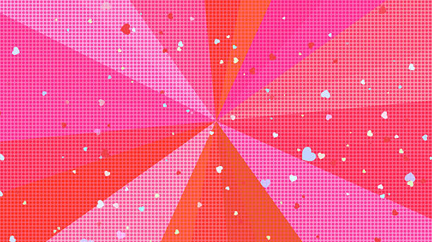 istock Colorful, pop, and cute! Attention-grabbing backgrounds of dots and hearts (pink, red) 2238192154