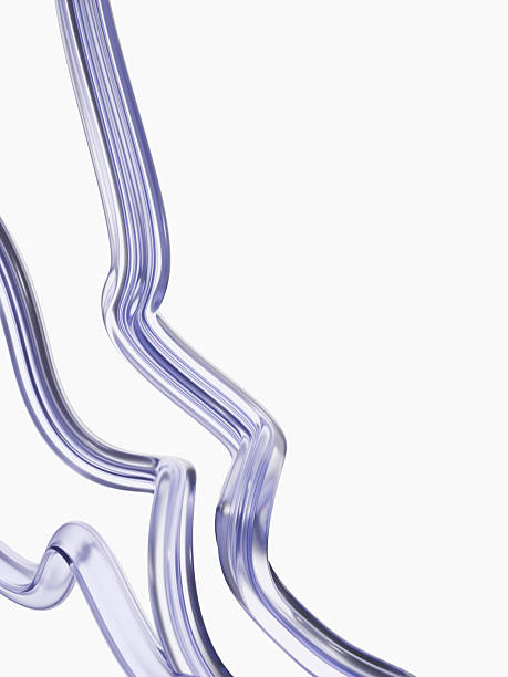 istock Abstract glass bold lines on the white background. Abstract liquid shapes. Soft gradient colors 2238194781