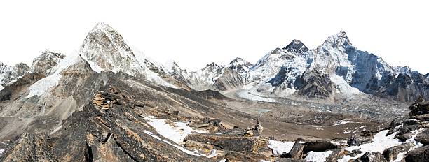 istock Mount Everest and Pumori peak isolated on white 2238199888