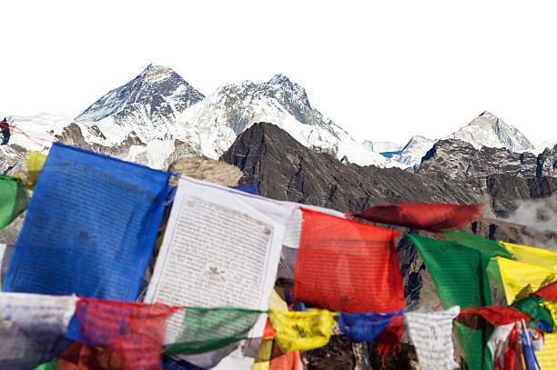 istock Mount Everest Lhotse Makalu buddhist prayer flags 2238200272