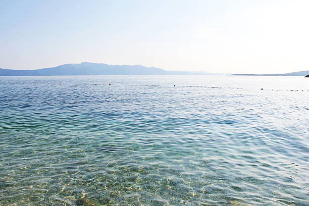 Croatian Seaside and Sea Landscape View