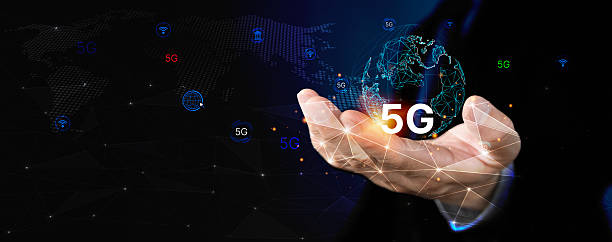 istock Business hand holding glowing 5G digital globe with network connection concept of future smart technology 2238211418