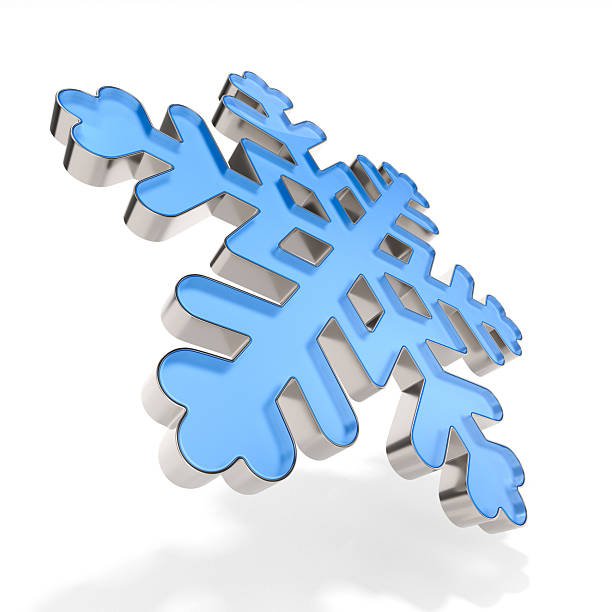 snowflake on white background. Isolated 3D illustration