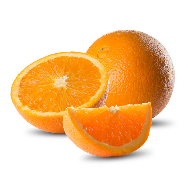 istock Orange and Orange Slice on White Background 2238214724