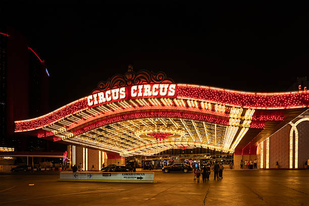 Brightly lit gambling establishment in Nevada