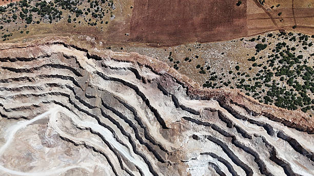 istock Large quarry with terraced excavation 2238232330