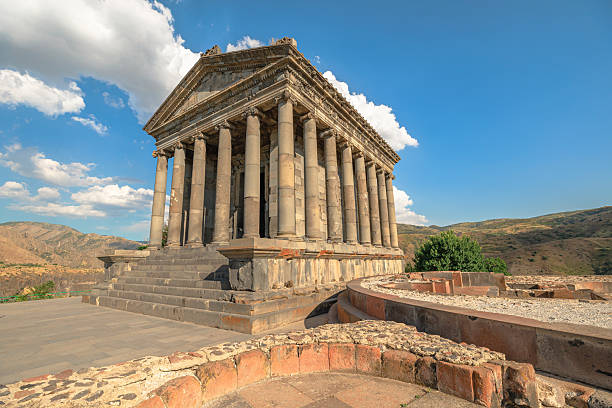 istock Garni Temple in Armenia standing amidst ancient ruins under a cloudy sky 2238233069