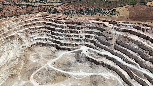istock Drone aerial of industrial mining site 2238233711