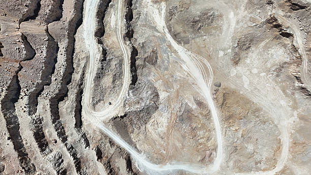 istock Industrial open-pit mine with excavation roads 2238234066