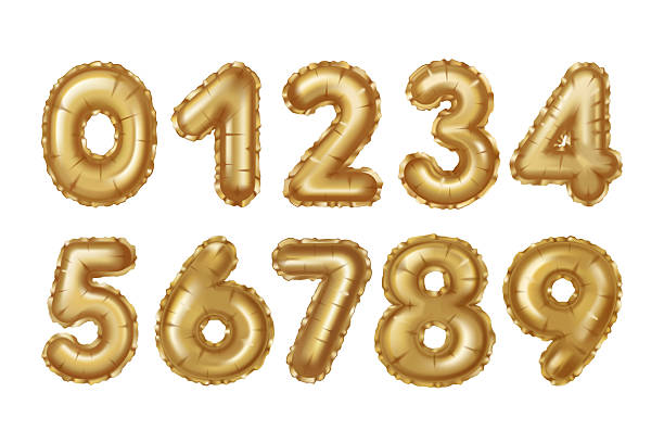 istock Balloon numbers from 0 to 9. Cute balloons font in 3D style. Isolated Vector illustration 2238240407