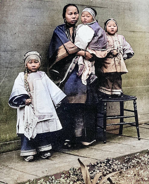 Antique Photograph: Chinese Family in San Francisco