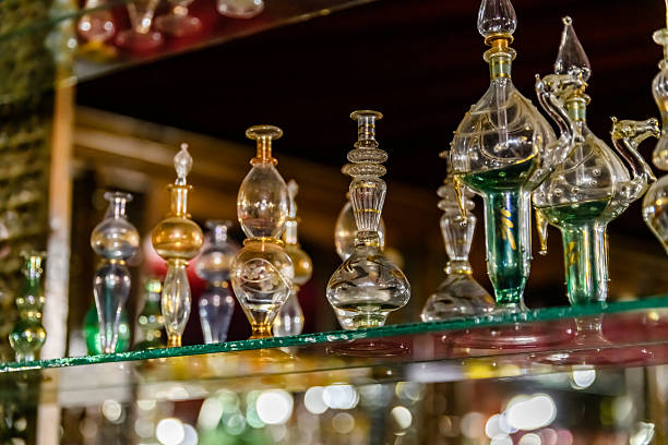 istock Bottles with the essential oils in egyptian shop 2238249054