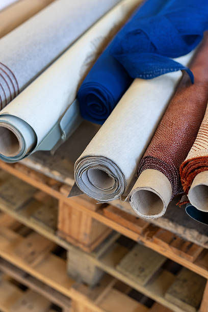 istock Fabric rolls on pallet in a warehouse 2238249370