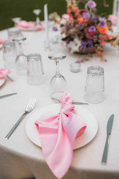istock Wedding table with fresh flowers decoration. Forest / garden wedding 2238257634