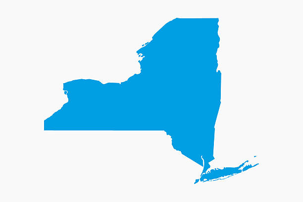 istock Vector artwork of detailed outline map of NEW YORK 2238259281