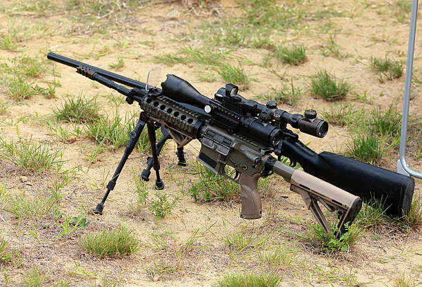 Machine guns at the field