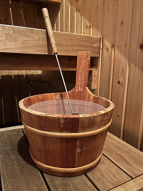 istock ladle and bucket in the sauna 2238266747