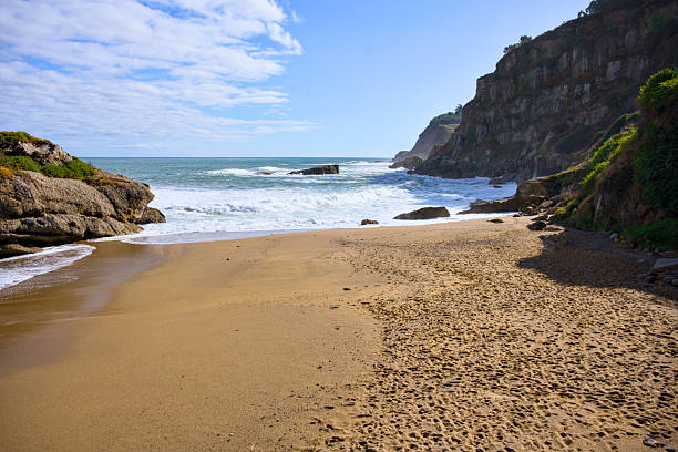 istock Scenic ocean coastline with sandy beach 2238266947