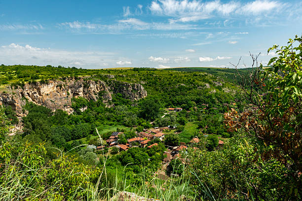 View at Cherven village from Cherven fortress, Bulgaria.