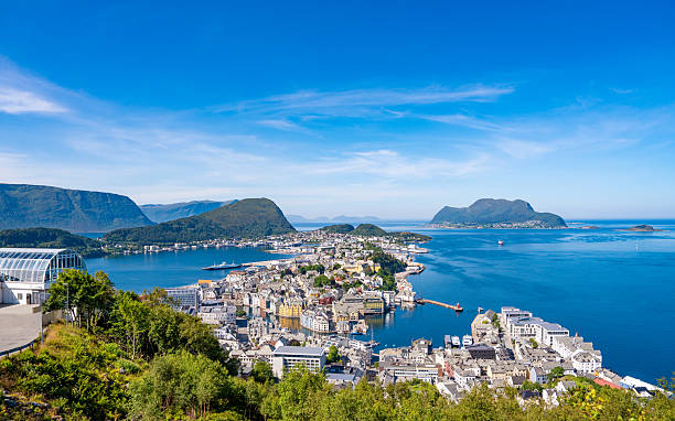 istock Alesund skyline under summer daylight, panoramic view Norway 2238280889