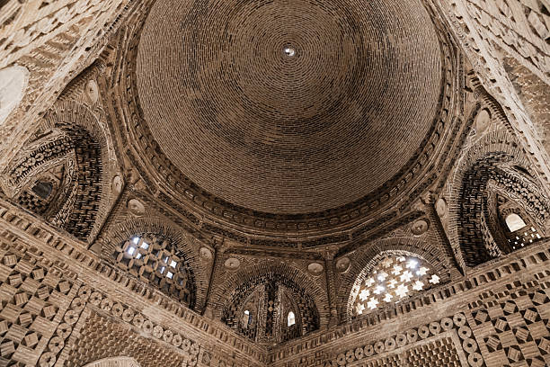 istock Interior details of Samanid Mausoleum, arched windows are under brick dome 2238281701