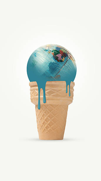 istock Creative digital artwork. Melting globe ice cream cone symbolizing climate change and global warming 2238290529