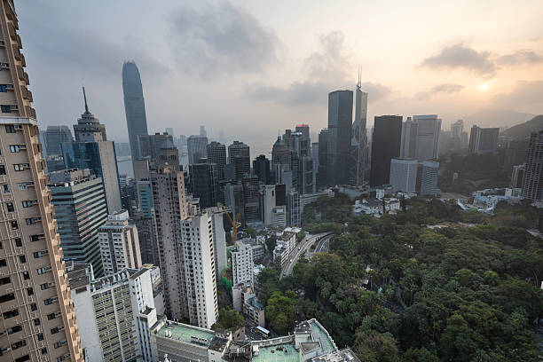 istock Hong Kong city skyline from a high vantage point 2238295927