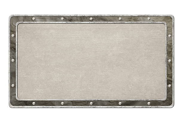 istock signboard with grey brown texture isolated on white 2238296153
