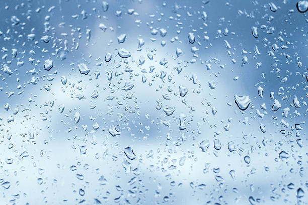 Water drops on glass