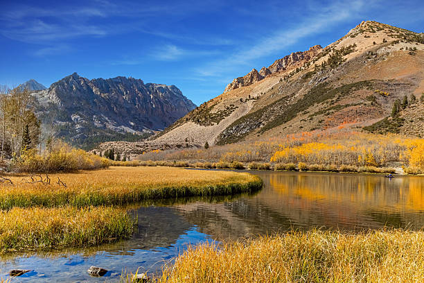istock The smooth water of the lake 2238312217