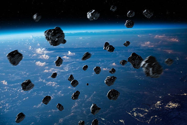 istock Earth and asteroids in the space. Earth's atmosphere. 2238323186