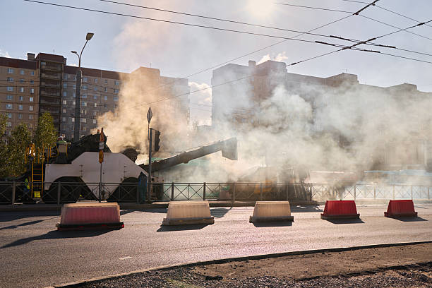 istock Smoke and Construction in Cities Challenges of Modern Urban Development and Infrastructure 2238324175