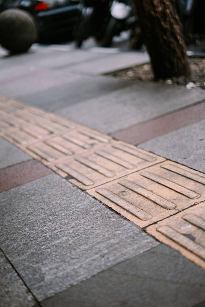 istock Tactile Paving for Visually Impaired on Sidewalk 2238326643