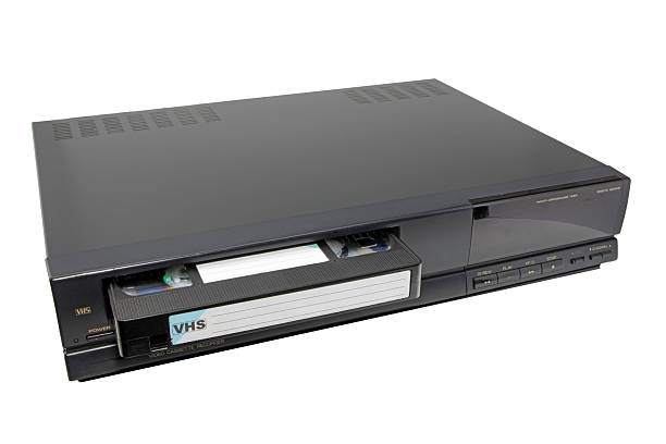 istock Close-up of a video cassette recorder player, isolated on white background 2238337594