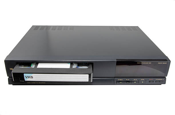 istock Close-up of a video cassette recorder player, isolated on white background 2238337608