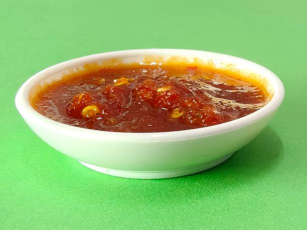 istock Closed up of red chili sauce 2238342414