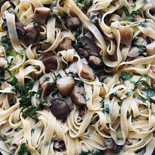 istock Tagliatelle with porcini mushrooms and parsley. 2238346877