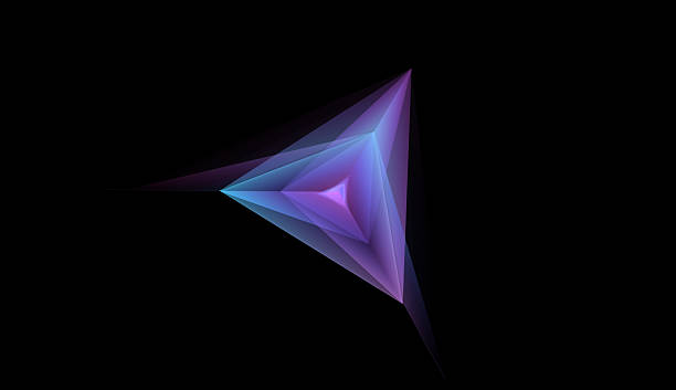 istock Abstract Glowing Prism with Deep Perspective in Blue and Purple 2238349157