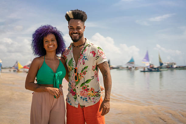 istock Afro couple on Porto de Galinhas beach 2238358749