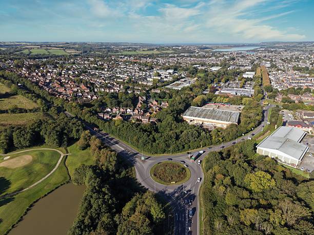 istock Aerial photo at Barnstaple UK 2238360951