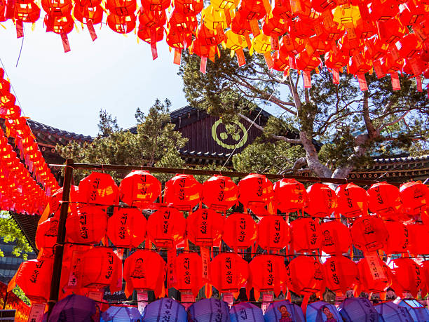 View of the Jogyesa Temple in Seoul, South Korea