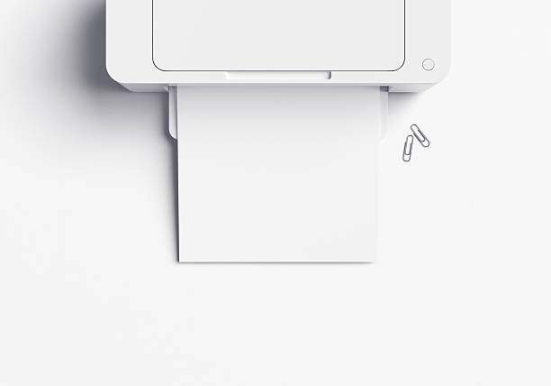 istock Blank A4 paper coming out of printer, Printer mockup, Empty A4 mockup. Perfect for project presentations. 2238367446