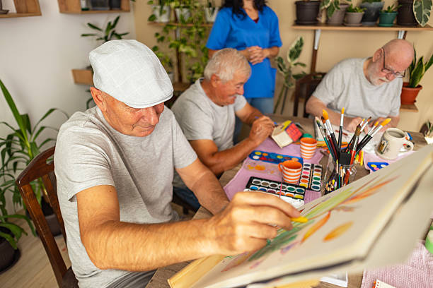 istock Creative moment at senior care home 2238370837