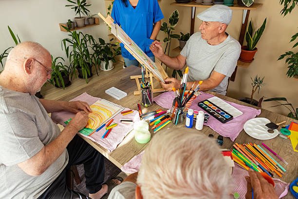 istock Group art therapy for seniors 2238372127